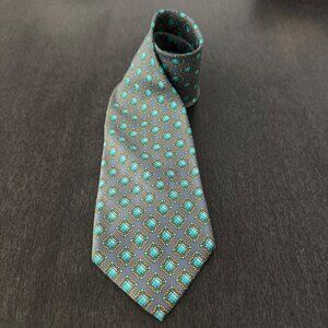 Gucci Silk Necktie Luxury Multicolor Geometric Diamond Pattern Made In Italy